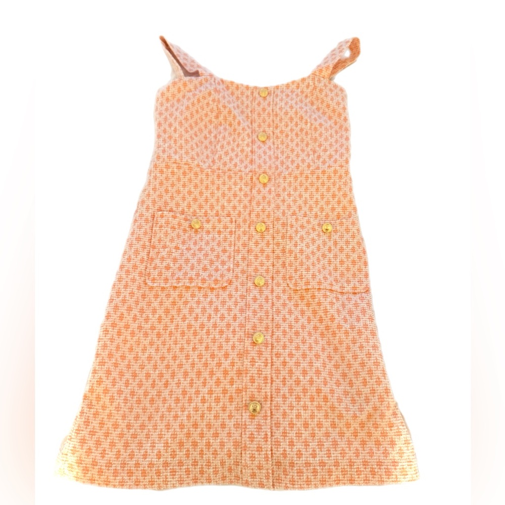 Rachel Zoe Orange Patterned Midi Dress